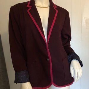 The academy blazer size 18 GAP burgundy pink blue